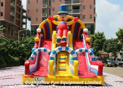 China Casa animosa combinada de los juegos de la diapositiva seca inflable grande comercial del payaso en venta