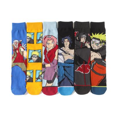 China Wholesale Custom Anti-Fault XIANGHUI Men Fashion Funny Visual Crew Manga Socks Ninja Socks Cotton Happy Socks for sale