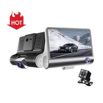 China 1080P Simultaneous Car DVR Camera 1080P Simultaneous 3-Camera Synchronization 3-Cameras 4inch 3 Lens Car Black Box Car Dash Camera Recording Three Dash Cam Recording for sale