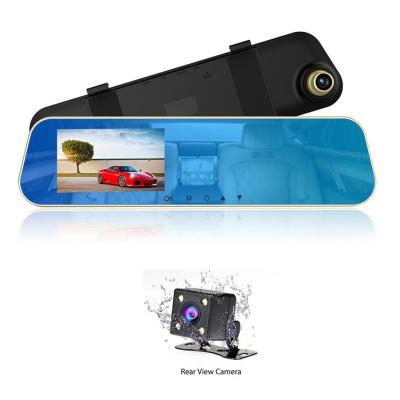 China NIGHT VISION car dvr rear view mirror 4.19inch screen auto dvrs hidden car camera with dual lens black box for sale