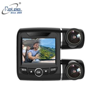 China WDR Full Dual Video 1920x1080 Side View Hd Car Dvr Camera Motion Detection Relee Lens Dash Camera With Night Vision 2.0 Inch HD Dual Cameras Car DVR for sale