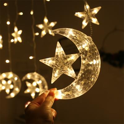 China Month Hug Stars String Light Outdoor LED Hug Star String Lights Decorative Christmas Garden Lights for sale