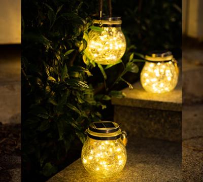 China String Light Wholesale String Lights Outdoor Solar Garden Decoration Split Glass Mason Jars for sale