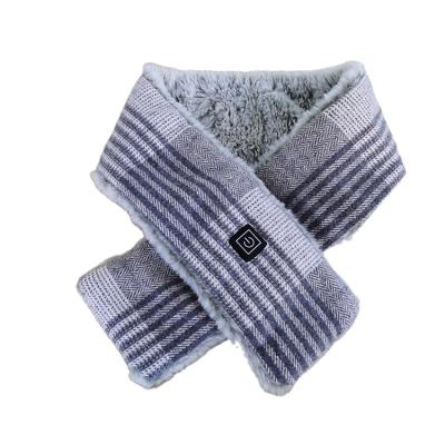 China 2021 Polyester Good Quality Hot Sale Winter Warm Smart USB Rechargeable Heating Scarf With Portable Battery for sale