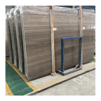 China China Guizhou Gray Wood Veins Marble Polished Modern Slabs for sale