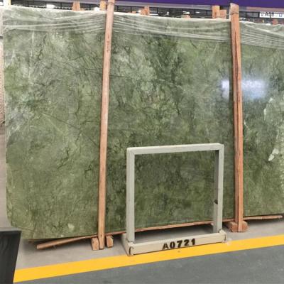 China Modern Engineered Ming Dandong Ming Green Marble For Our Own Block , Dark Green Tile for sale