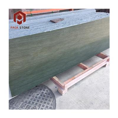 China Modern Natural Wood Granite Tiles Green Frost Stone Exterior Wall Flooring Stone Pavers Tiles for sale