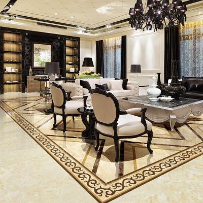 China Classic CLASSIC Compound Tiles Round Medallions and Borders Waterjet Marble Pocerlain Tile for sale