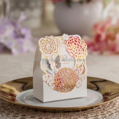 China Handmade Hot Selling Laser Cut Wedding Favor Box CB065 Matching With Invitation CB065 for sale