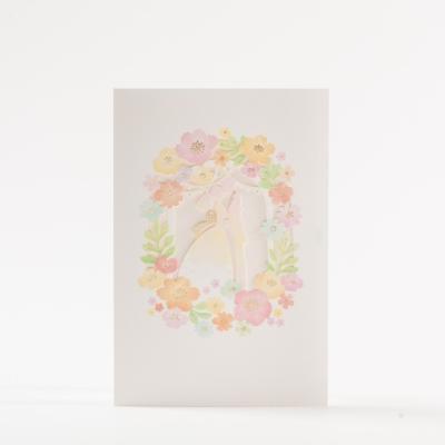 China WISHMADE Europe Factory Glitter Paper Cheap Glossy Greeting Card for sale