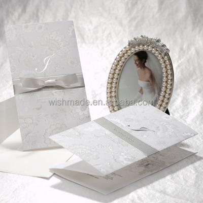 China printable Z-fold wedding keepsakes invitation card for wedding greeting B8010 B8010 for sale