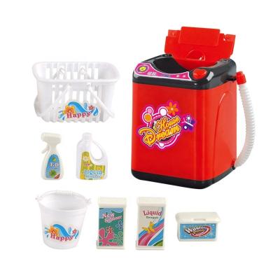 China Children's Mini Washing Machine Set Home Appliance Battery Operated Plastic Toys 77*41*92cm for sale