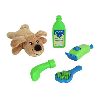 China Hot Sale Eco-friendly Material Kids Plush Dog Educational Pet Pet Grooming Toy Set Other Pretend Play Toy for sale