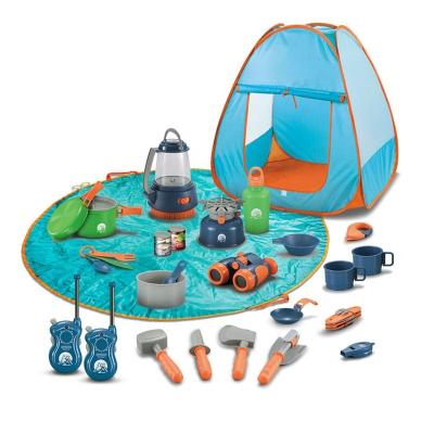 China Outdoor Camping Sports Toy Hot Selling Pretend Play Tent Tool Kit Toys For Kids for sale