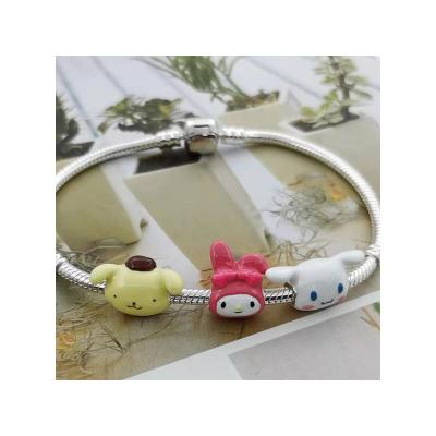 China Cute Fashion Jewelry Drip Oil Beads Charms Fit Bracelet 925 Sterling Silver for sale