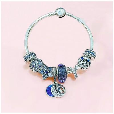 China CLASSIC high quality wholesale jewelry charm bracelet fit for girls 925 Sterling Silver for sale