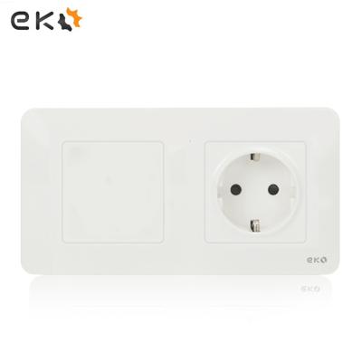 China Small Easy Installation 16A 250v European Style 1 Gang 1 Way Wall Lamp Switch Germany Wall Outlet Outlet Price for sale