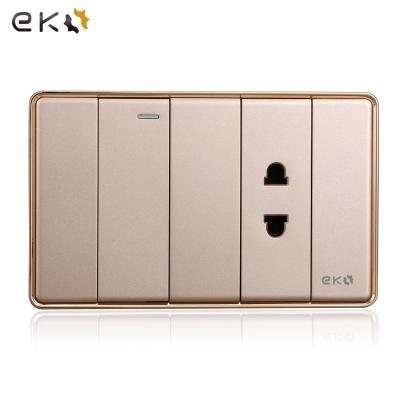 China China Manufacturer Modern Design 16A 1 Strip 1 Pin 2 Way Electrical Easy Installation Wall Outlets And Switches Standard 16A USA Wall Outlet for sale