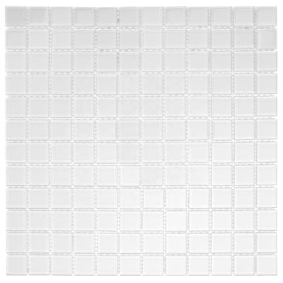 China Wholesale lowes crystal parquet CNK China square glass mosaic white swimming pool slab for sale