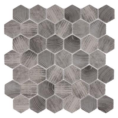 China Europe Wholesalers CNK China Gray Wooden Matte Look Hexagon Kitchen Floor Tiles for sale