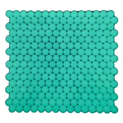 China Wholesale C&K China Parquet Mosaic Green Bright Round Glow In The Dark Mosaic Slabs for sale