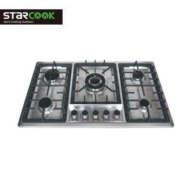 China Outdoor hot sales 3 4 5 burner tabletop gas cooker built-in hob for sale