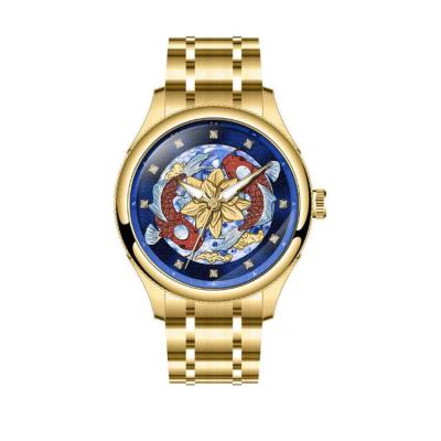 China Water Resistant Gold Stainless Steel Fashion Watch OEM Watch Automatic Men's Mechanical Watch for sale