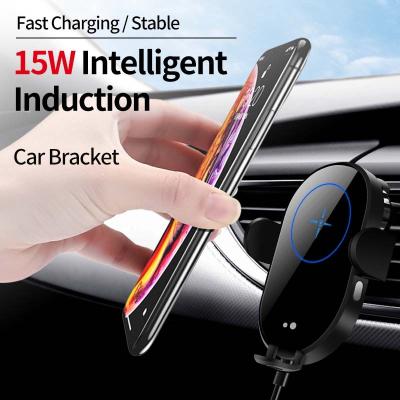 China PROFESSIONAL 15w Infrared Car Fast Charging Phone Holder H5BLUE Wireless Charing for sale