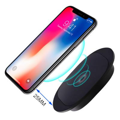 China Cell Phone Restaurant Desktop Stealth 10W Universal Long Range Fast Charging Wireless Charger Hidden Under Table 30mm for sale