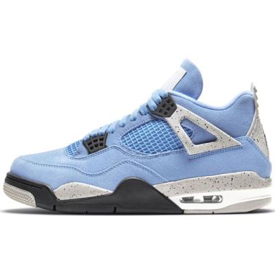 China CUSHIONING Air Jordan 4 Retro College Mens Womens Blue Sneakers Fashion Sports Shoes Basketball Shoes Air Jordans Casual Tenis for sale