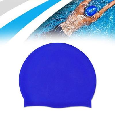 China Custom Made Eco-Friendly Custom Silicone Waterproof OEM Logo Printed Seamless Swim Cap For Adult Or Kids for sale