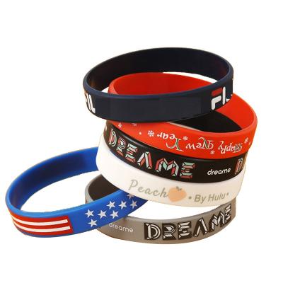 China Environmental Friendly Custom Wristband Silicone Cheap Personalized Custom Logo Silicone Slap Wristband for sale