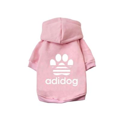 China Autumn Winter Sports Fashion Printing Viable Designer Dog Hoodies For Small Medium Large Pet Polyester for sale