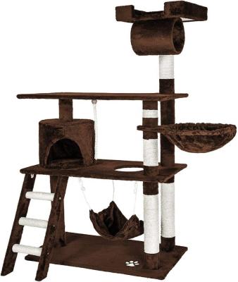 China Sustainable Products Pet Cat Tree Tower and Pet Furniture Play House Activity with Scratching PostPet Toys for sale