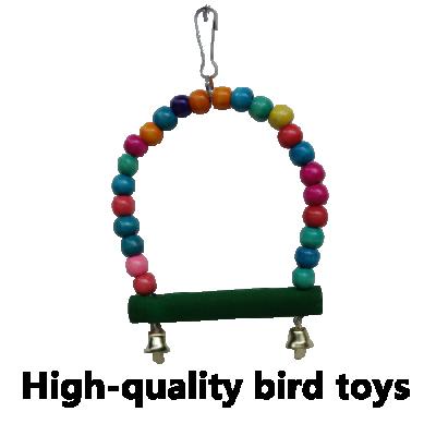 China Wooden Viable Small And Medium Parrot Toy Parrot Bird Cage Pet Accessories Factory Supplies Color Swing Frame BarPet Cage for sale