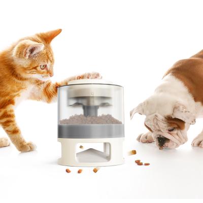 China New Pet Bowl Feeder Multifunctional Automatic Automatic Slow Feeder Adjustable Pet Stocked Toy Food Feeder for sale