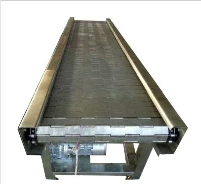 China Slat Chain Conveyors Heat Resistant Slat Chain Conveyors 90 Degree Bend Slat Chain Conveyor for sale