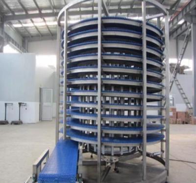 China Heat Resistant Chain Spiral Conveyor Chain Spiral Conveyor For Beverage Industry for sale