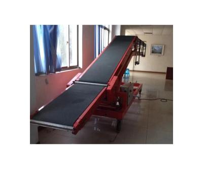 China Porcelain Heat Resistant Telescopic Portable Conveyor Belt For Container And Truck Loading Unloading for sale