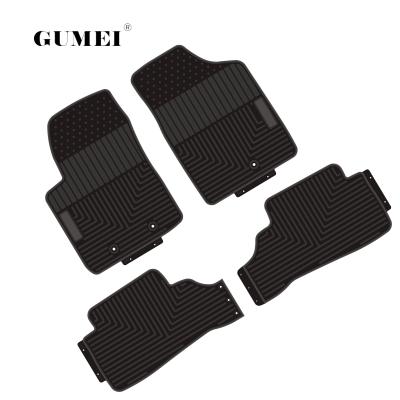 China Factory Customized Black Durable Stripe Style PVC Car Foot Mat Anti-Slip For Hyundai Good Quality Car Hot Selling Mat for sale