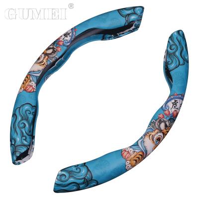 China Luxury Leather Girly Car Wheel Cover China Style Bling Car Steering Wheel Cover Anti-Slip for sale