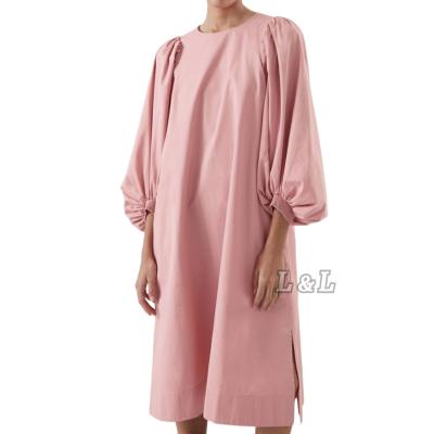 China Wholesale 100% Anti-wrinkle Cotton Guangzhou Factory Women Summer Casual Dress for sale