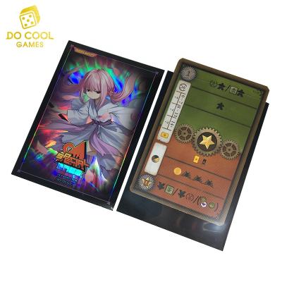 China Custom Cardboard Hologram Animation Image Card Sleeves Eco-friendly Yugioh/MTG For Board Game Game Card Protector for sale