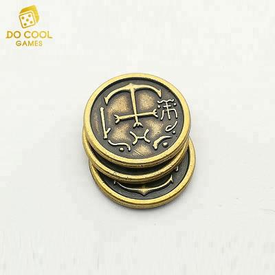 China US/Europe Custom Design Metal Brand For Board Game Metal Coin for sale