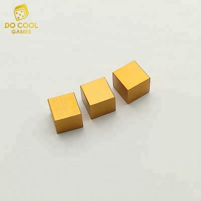 China Customized high quality board game metal cube metal resource for board game for sale