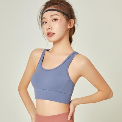 China Wholesale Breathable Sports Breathable Quick Dry Running Bra Women Cross Back High Support Yoga Sports Red Bra Quantity Fitness Shirts for sale