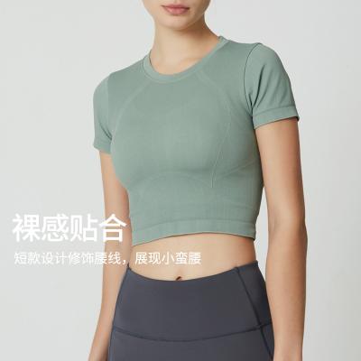 China Breathable Yoga Fitness Wear Women Sports Suit Wholesale Sportswear Crop Top Running Gym Shorts Set for sale