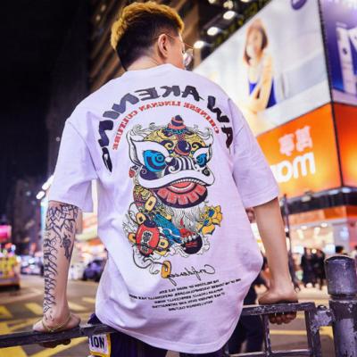 China High quality QUICK DRY men's fashion T-shirt sublimation t-shirt loose short sleeve teens hip-hop custom made for sale