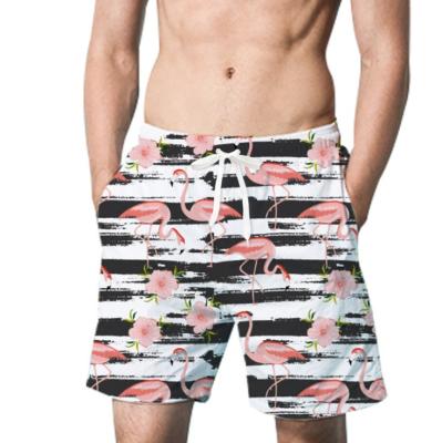 China Latest New Floral Tree Anti-UV Printed Quick Dry Fabric Men's Pocket Side Swim Trunks Beach Wear Boardshorts Swimwear for sale