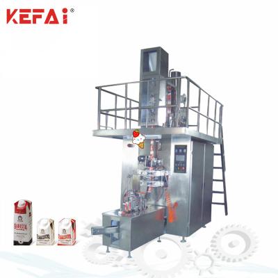 China Automatic Food Juice Milk Top Gable Carton Box Filler Capping Machine Made in China. for sale